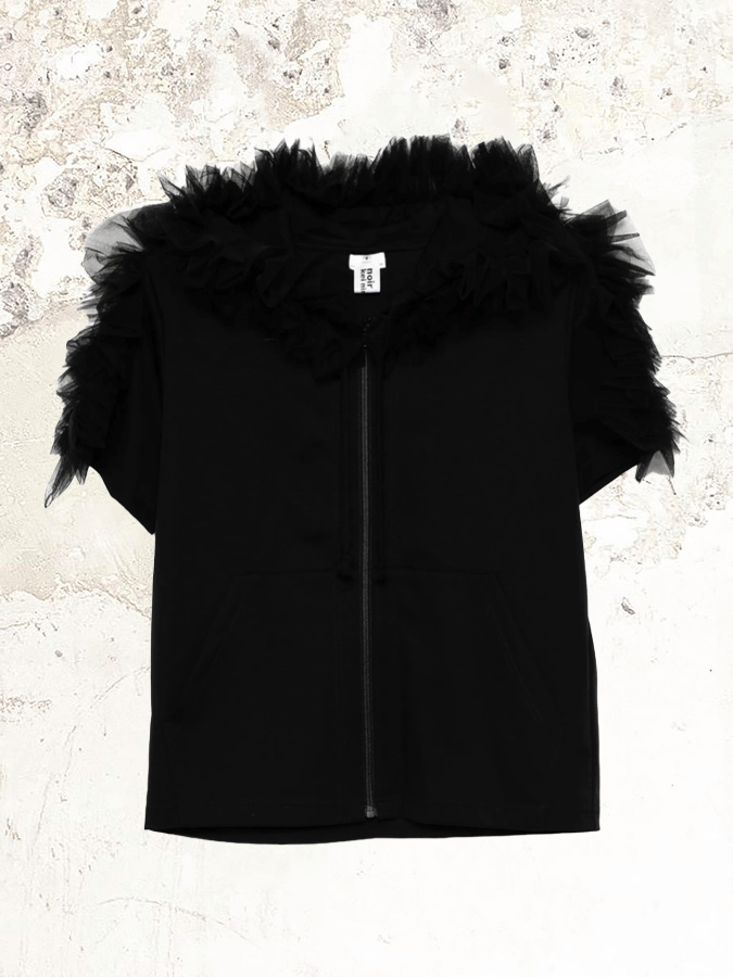 Noir Kei Ninomiya ruffled hooded T-shirt – MDE