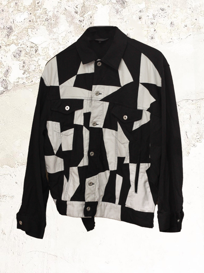 Black Comme des Garçons Panelled asymmetric jacket – MDE Black Comme des Garçons Panelled asymmetric jacket – MDE