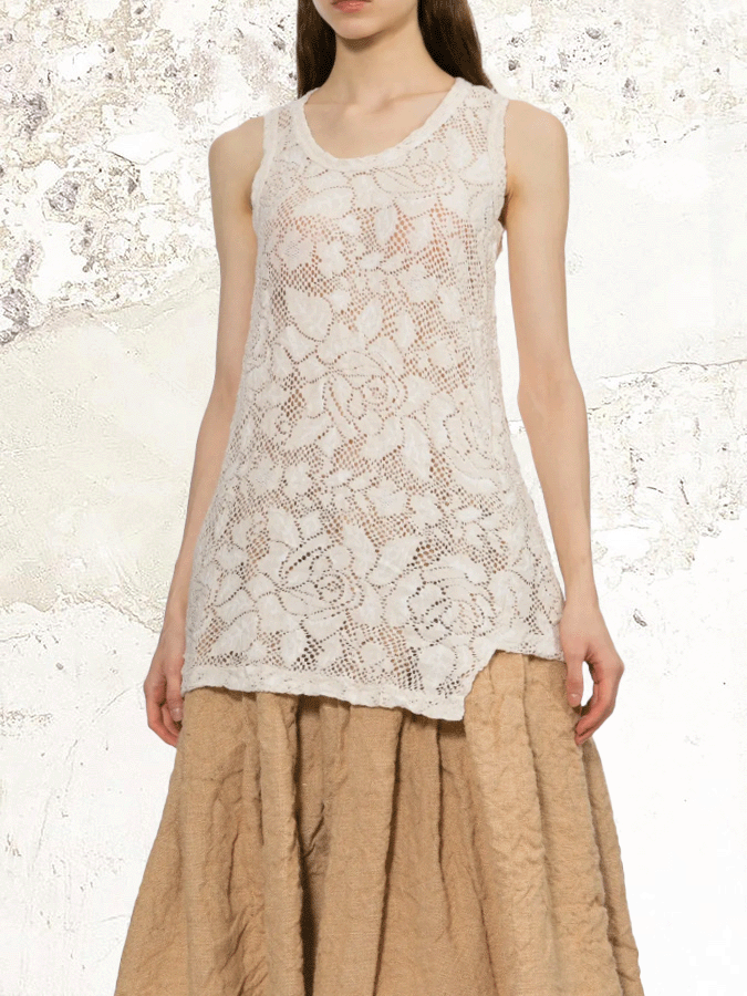 Comme Des Garçons floral-lace T-shirt – MDE