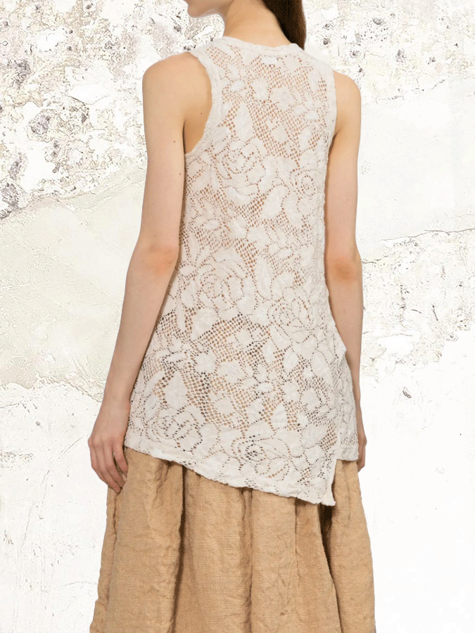 【COMME des GARÇONS】20ss Lace T-shirt Comme Des Garçons floral-lace T-shirt – MDE