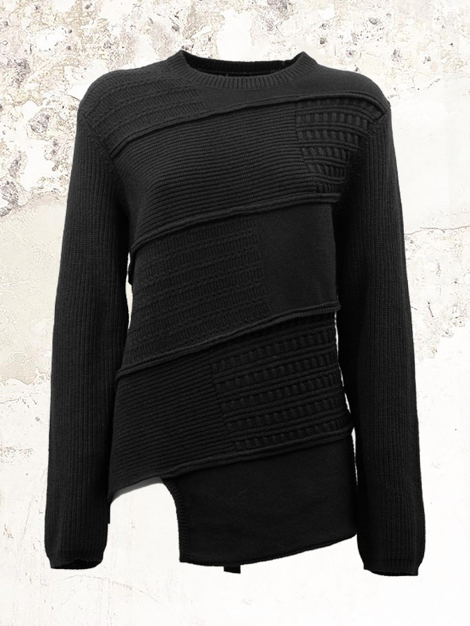 Black Comme des garçons asymmetric jumper – MDE