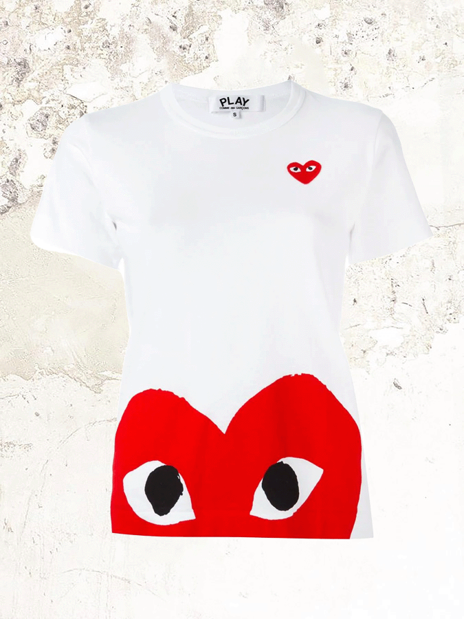 Comme des gar?ons play t shirt 3d print best sale