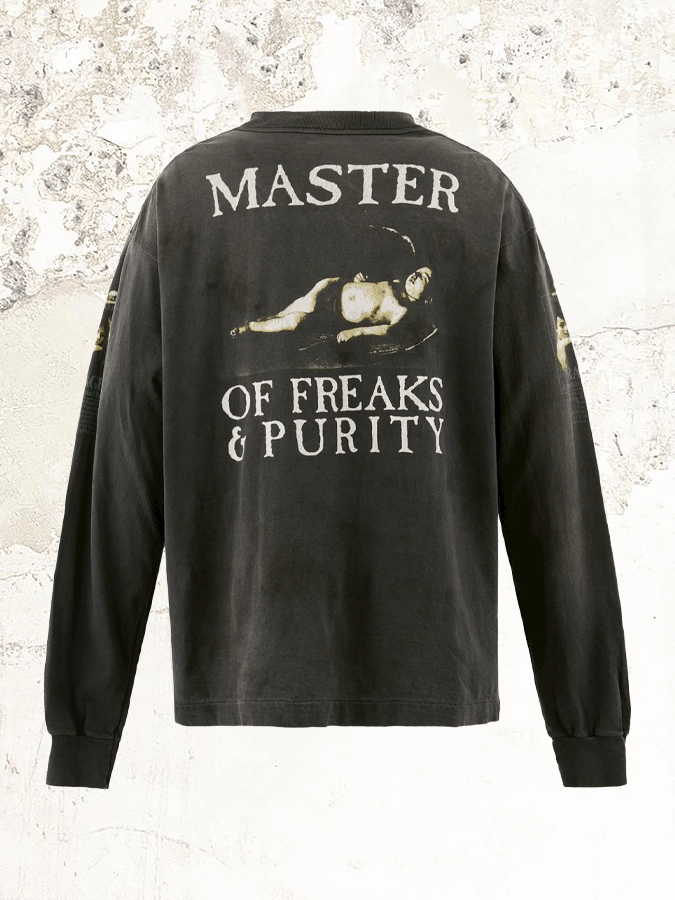 SAINT MXXXXXX graphic-print long-sleeve T-shirt – MDE