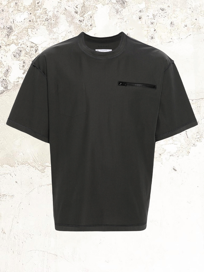 sacai zip-pocket cotton T-shirt