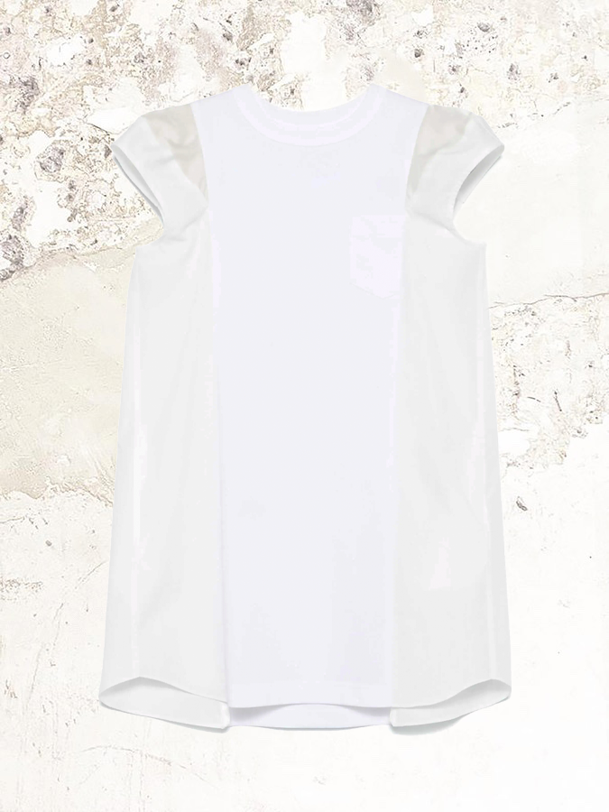 sacai layer-detail mini dress MDE sacai layer-detail mini dress MDE