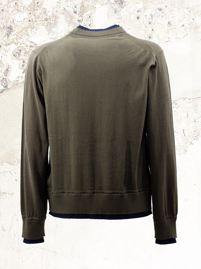 sacai ribbed-hem sweater