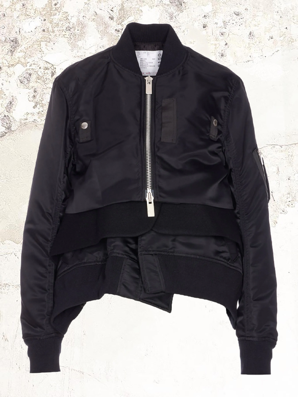 sacai pinstripe double-breasted jacket