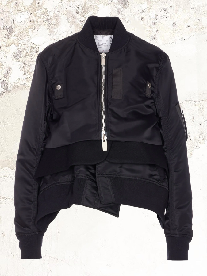 sacai pinstripe double-breasted jacket