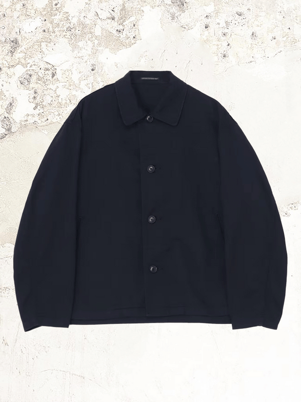 Yohji Yamamoto Navy Blue Cotton Work Jacket