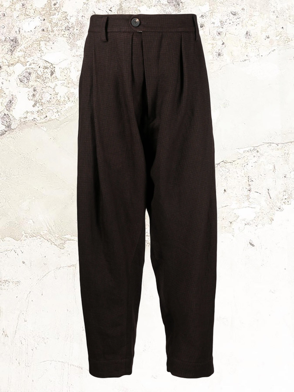 Ziggy Chen checked tapered trousers