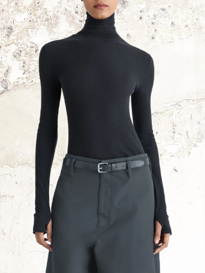 LEMAIRE ribbed high-neck top