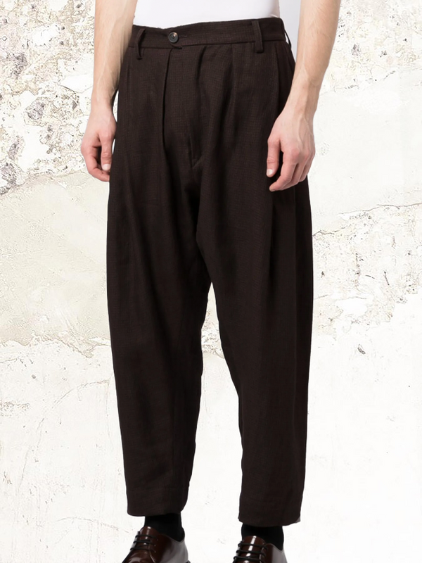 Ziggy Chen checked tapered trousers