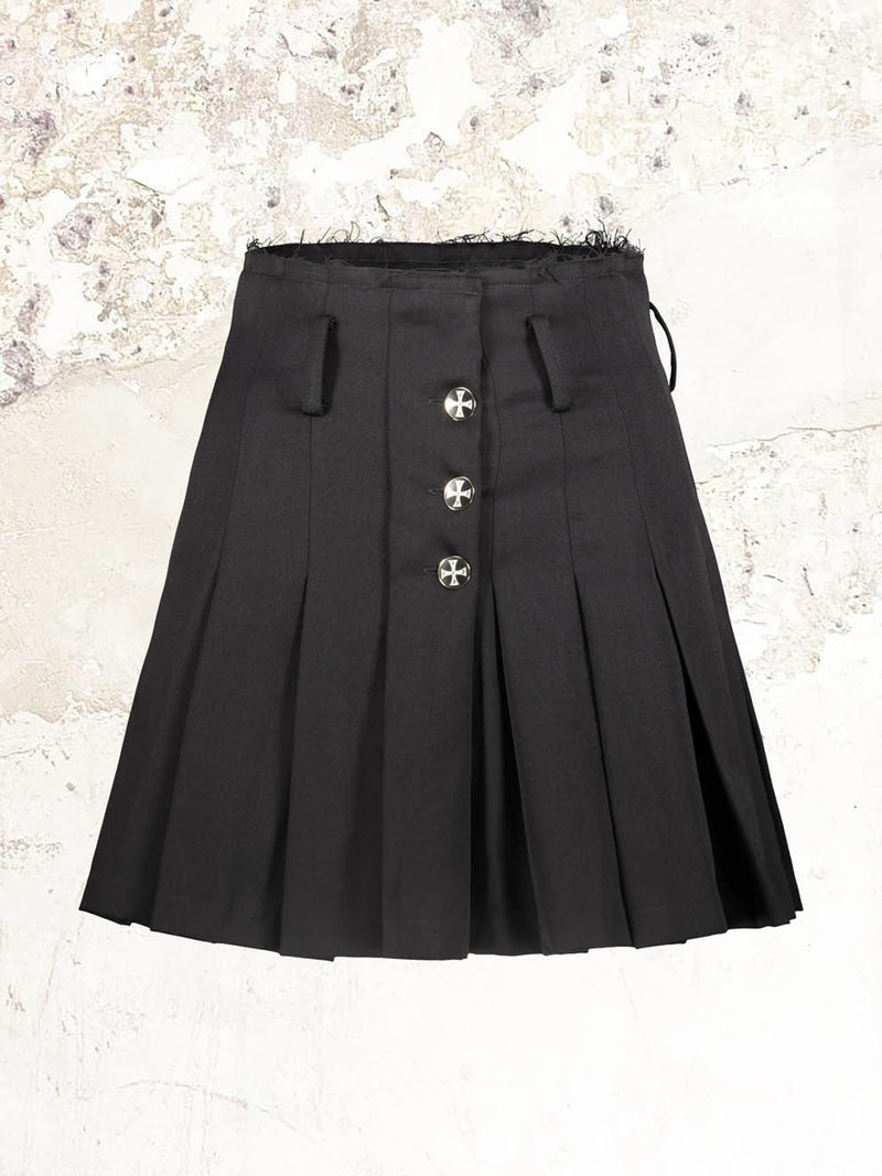 ENFANTS RICHES DÉPRIMÉS Black Pleated Mini Skirt