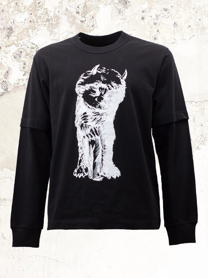 sacai round neck long sleeve t-shirt