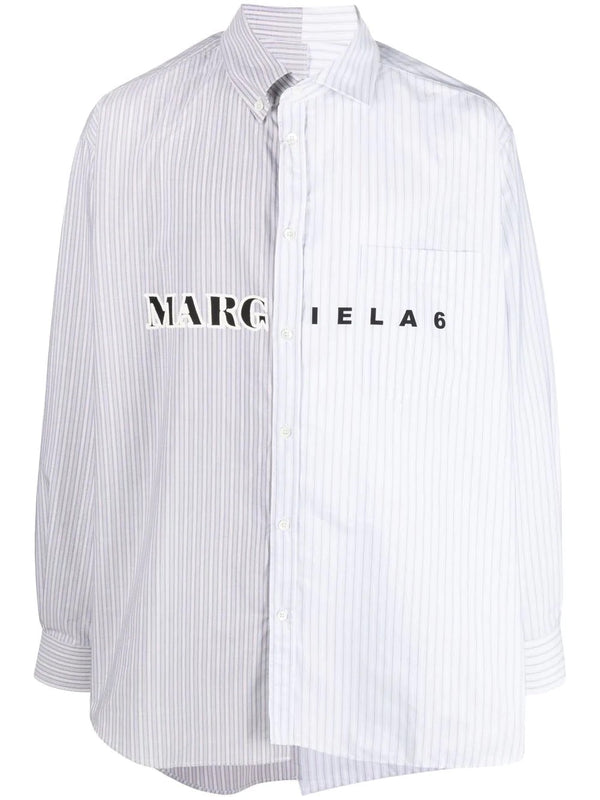 MM6 Maison Margiela logo-print button-up shirt