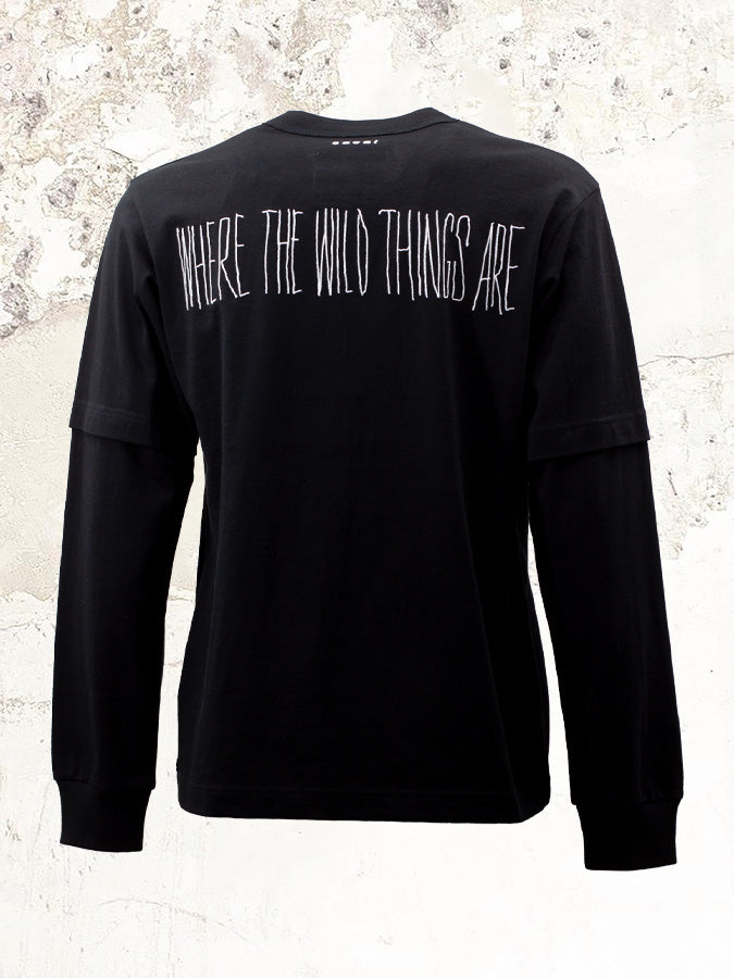 sacai round neck long sleeve t-shirt