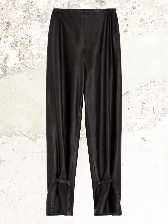 LEMAIRE adjustable-leg leather trousers