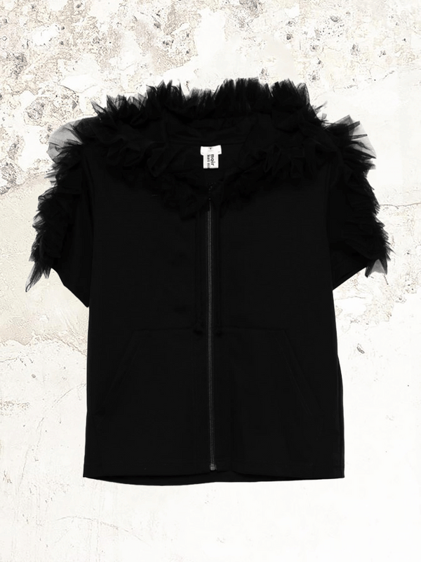 Noir Kei Ninomiya ruffled hooded T-shirt – MDE