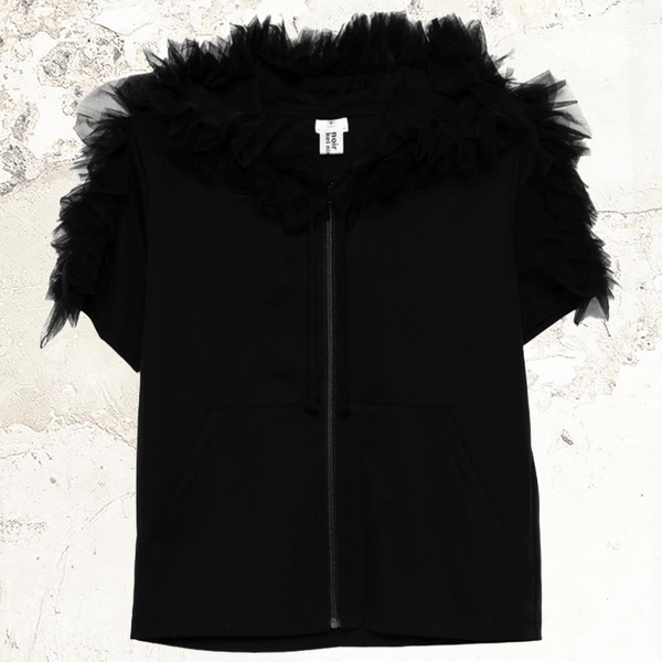 Noir Kei Ninomiya ruffled hooded T-shirt – MDE