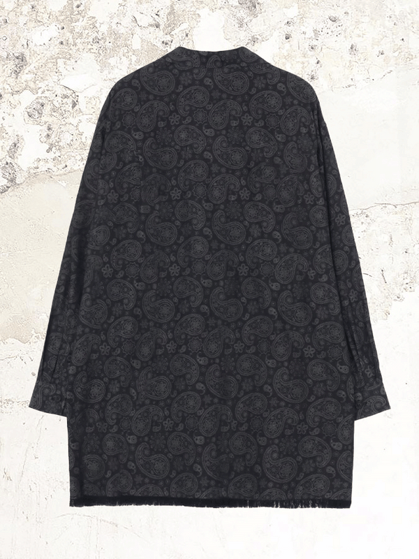 Yohji Yamamoto рубашка с бахромой INK DYED