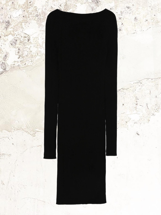 Rick Owens ribbed boat-neck dress