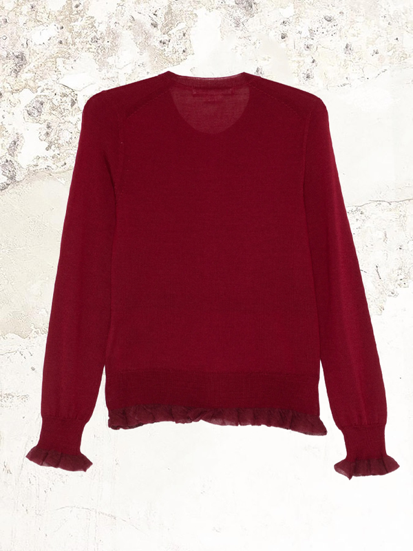 Кардиган с рюшами из кашемира Comme Des Garçons Comme Des Garçons