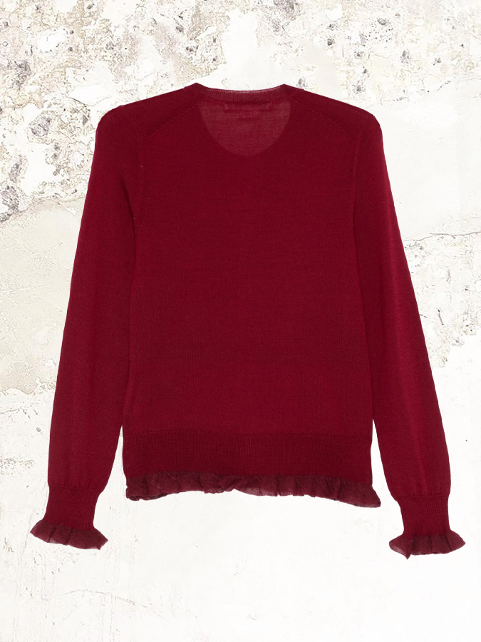 Кардиган с рюшами из кашемира Comme Des Garçons Comme Des Garçons