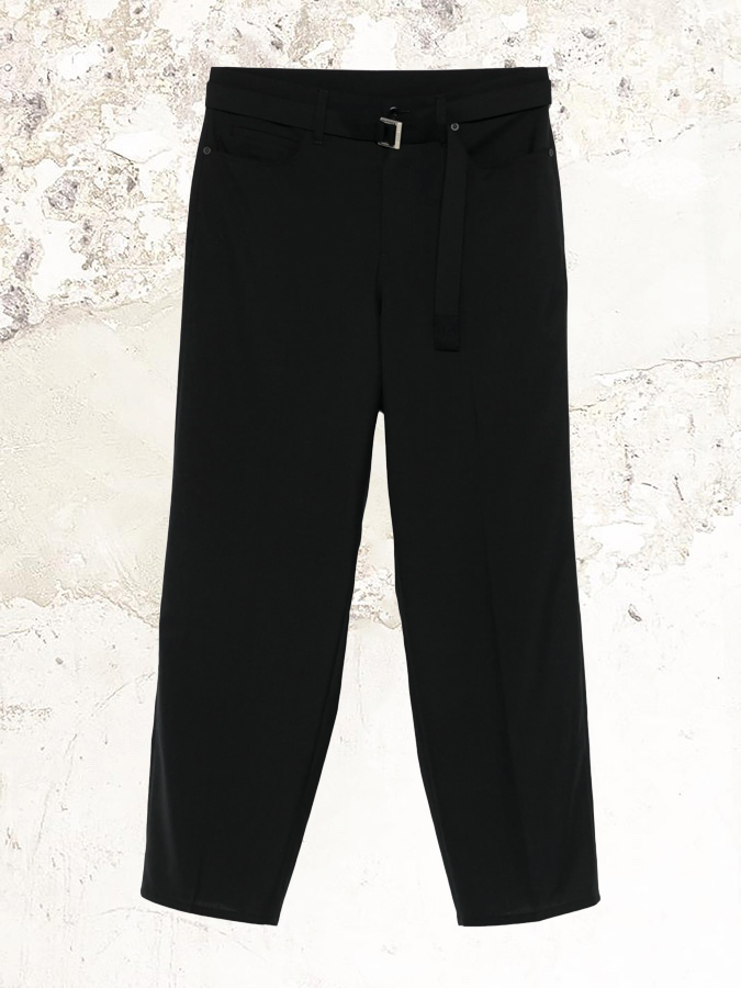 sacai belted trousers