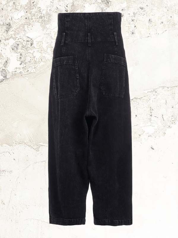 Limi Feu BLEACH HIGH-WAIST CROPPED PANTS