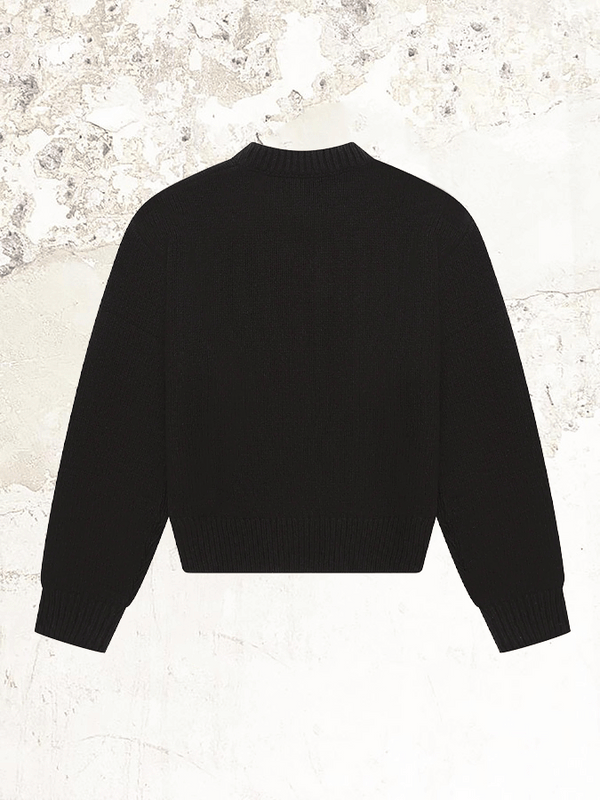 Heliot Emil Serene black logo crewneck sweater