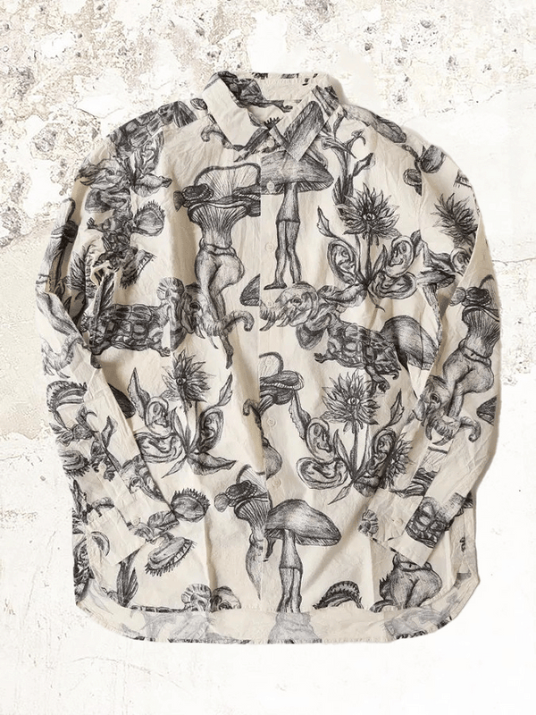 Casey Casey graphic-print cotton shirt