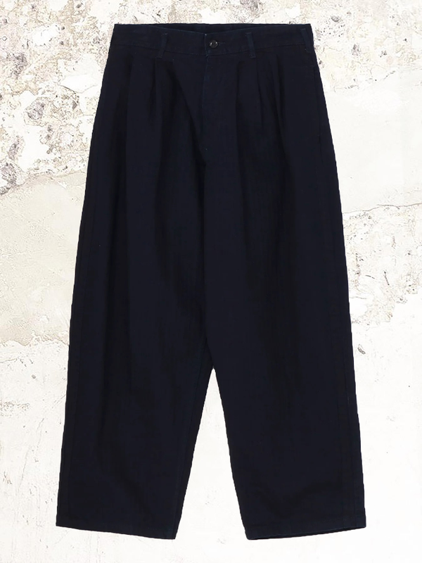 YOHJI YAMAMOTO BLACK SCANDAL HERRINGBONE DENIM trousers
