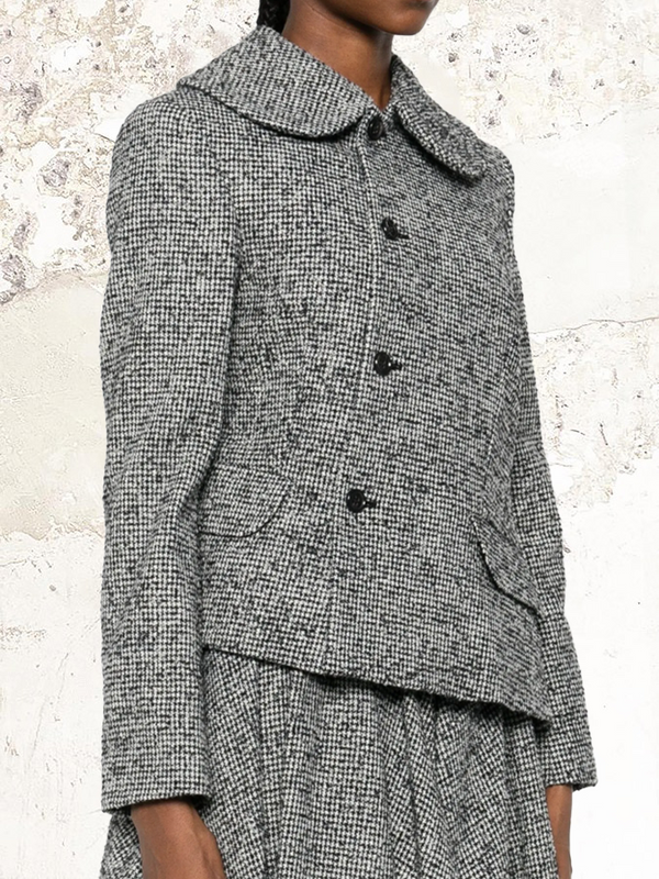 Comme Des Garçons Comme Des Garçons asymmetric houdstooth jacket