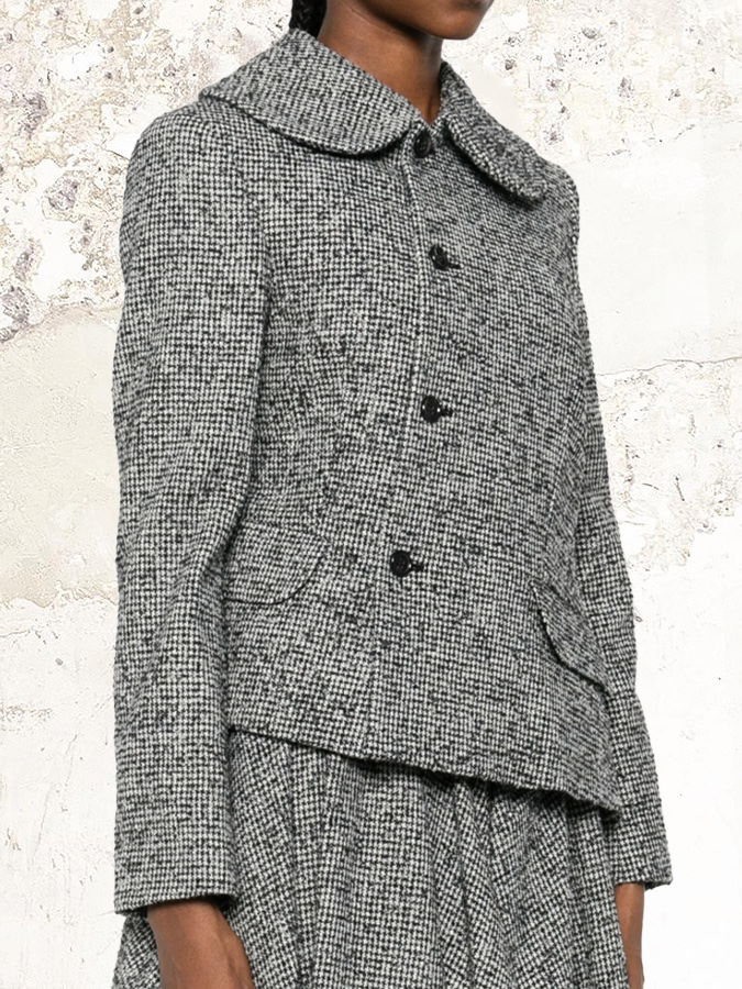 Comme Des Garçons Comme Des Garçons asymmetric houdstooth jacket