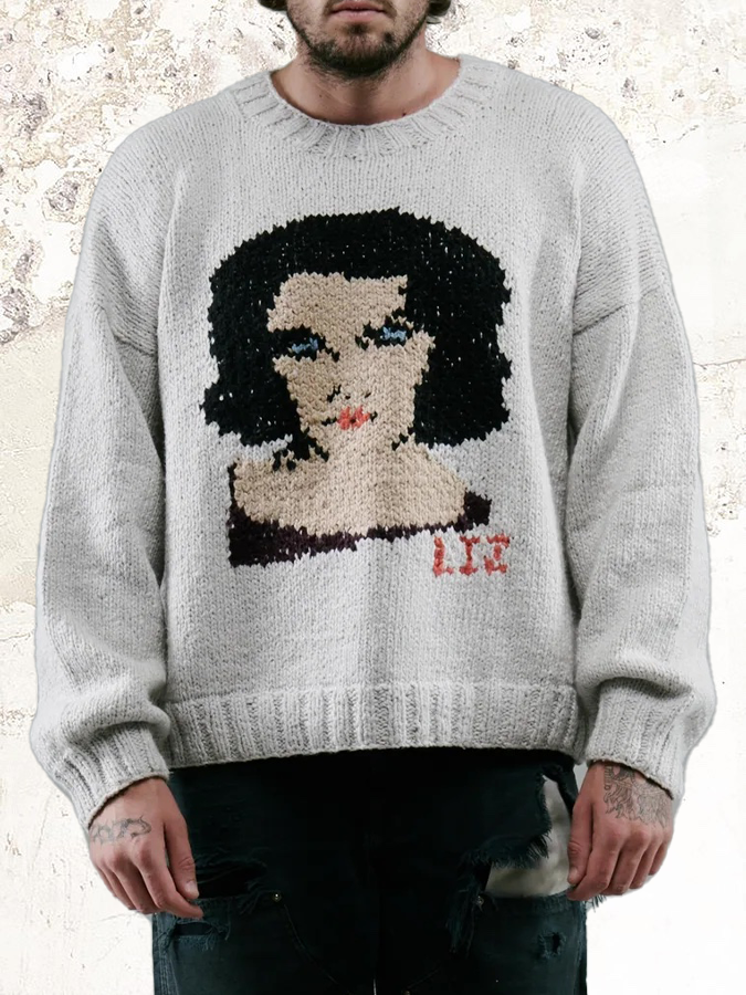 Paly LIZ HANDGESTRICKTER PULLOVER