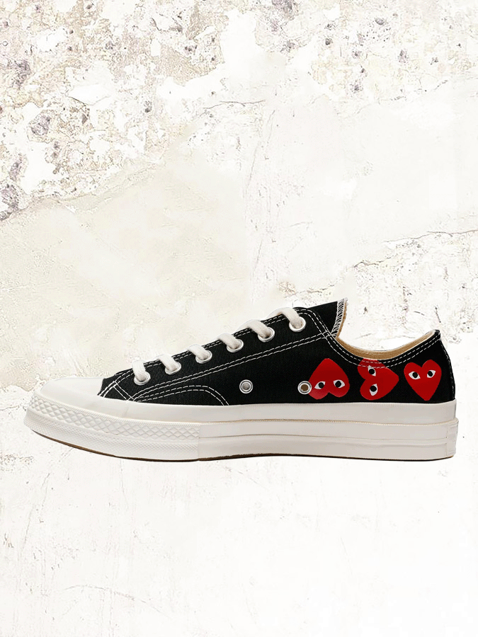 Comme Des Garçons PLAY CONVERSE Multi Red Heart Chuck Taylor All Star '70 Low
