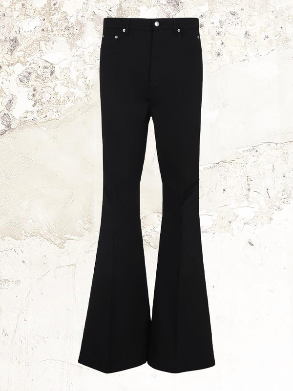 Rick Owens flared cotton  trousers