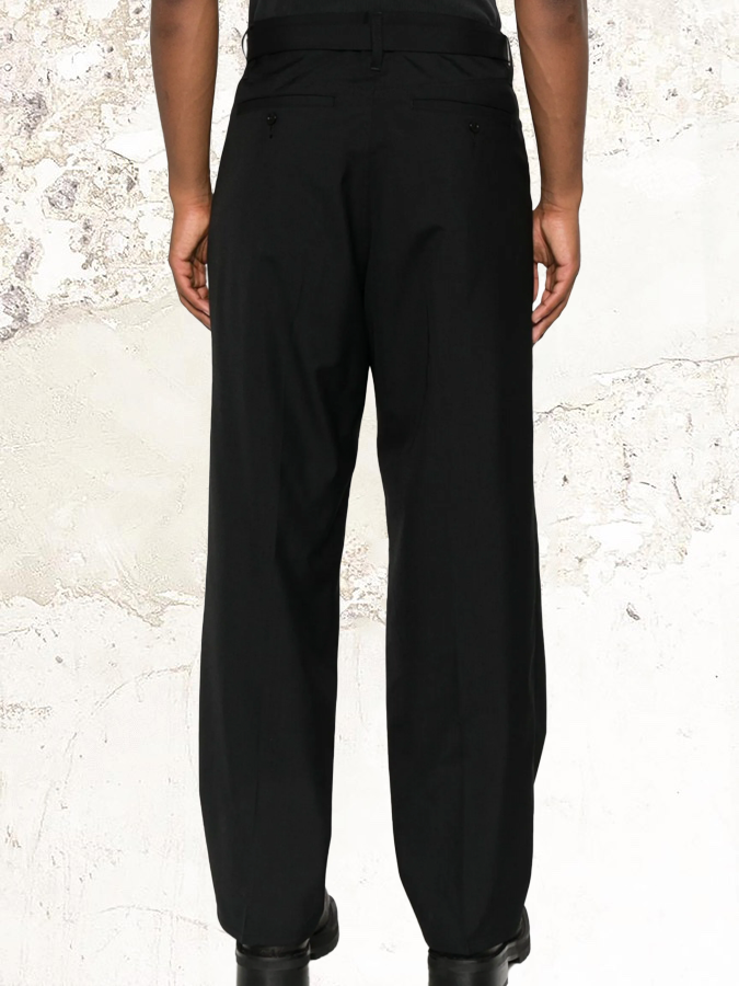 sacai belted trousers