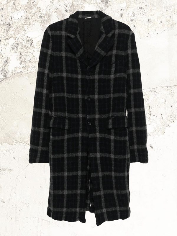 COMME DES GARÇONS HOMME PLUS checked wool coat