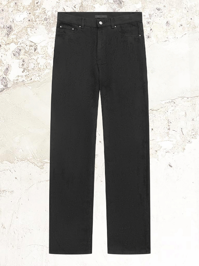 Heliot Emil laserneedling pattern denim jeans