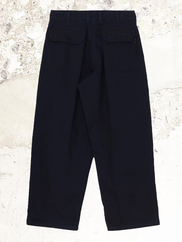 YOHJI YAMAMOTO BLACK SCANDAL HERRINGBONE DENIM trousers
