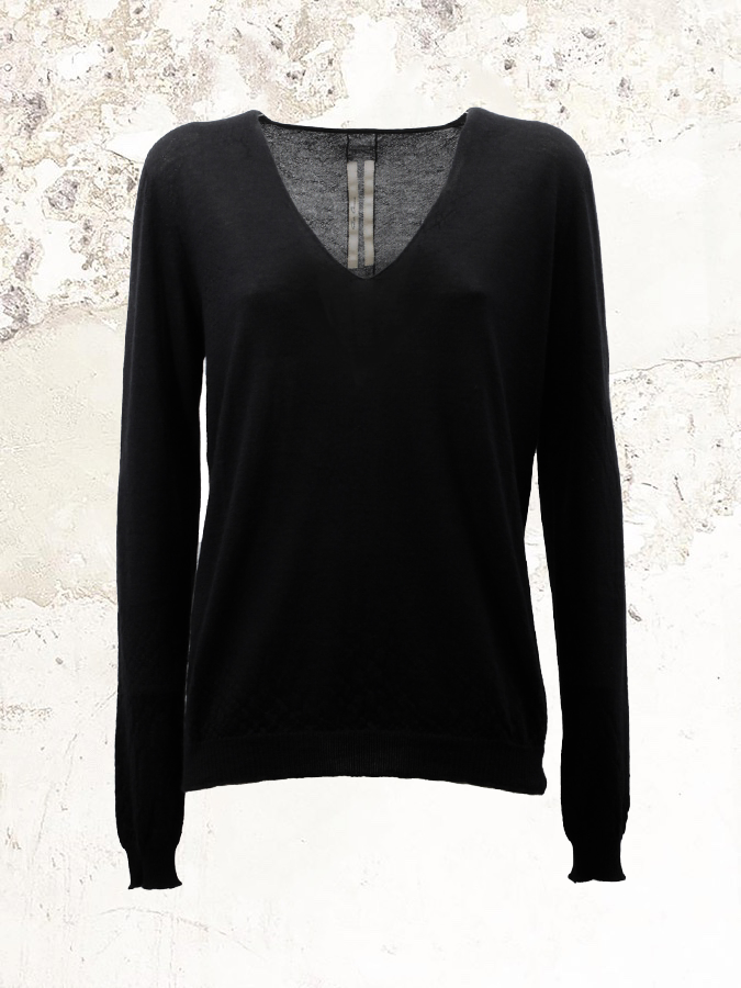 RICK OWENS V-Ausschnitt-Kaschmirpullover