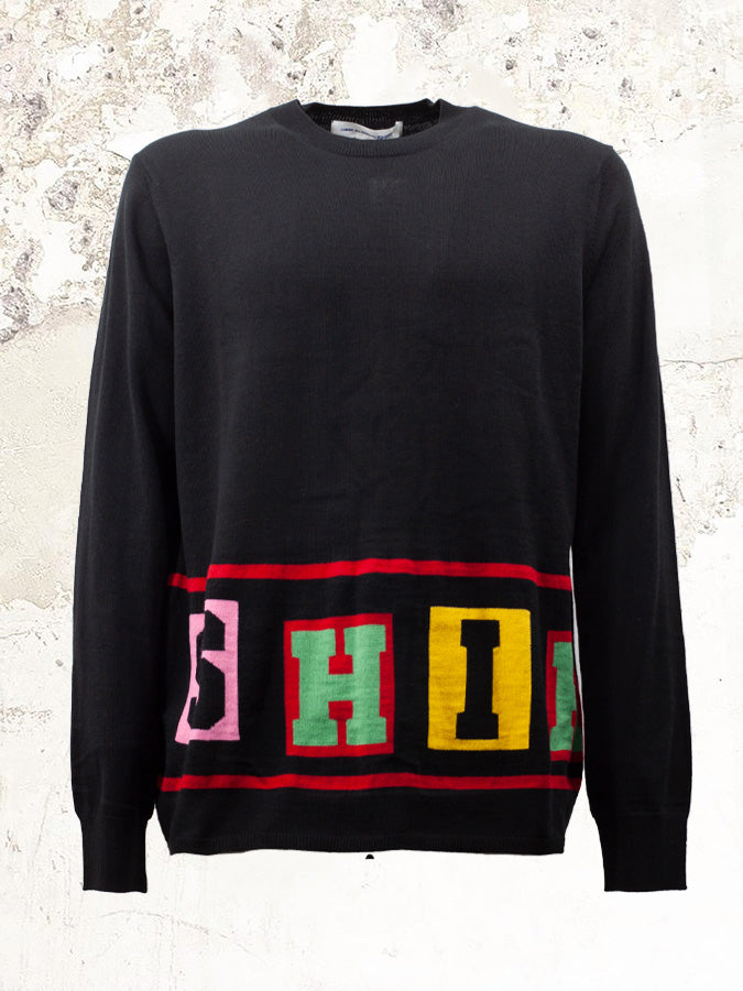 Свитер из шерсти с логотипом Comme Des Garçons Shirt