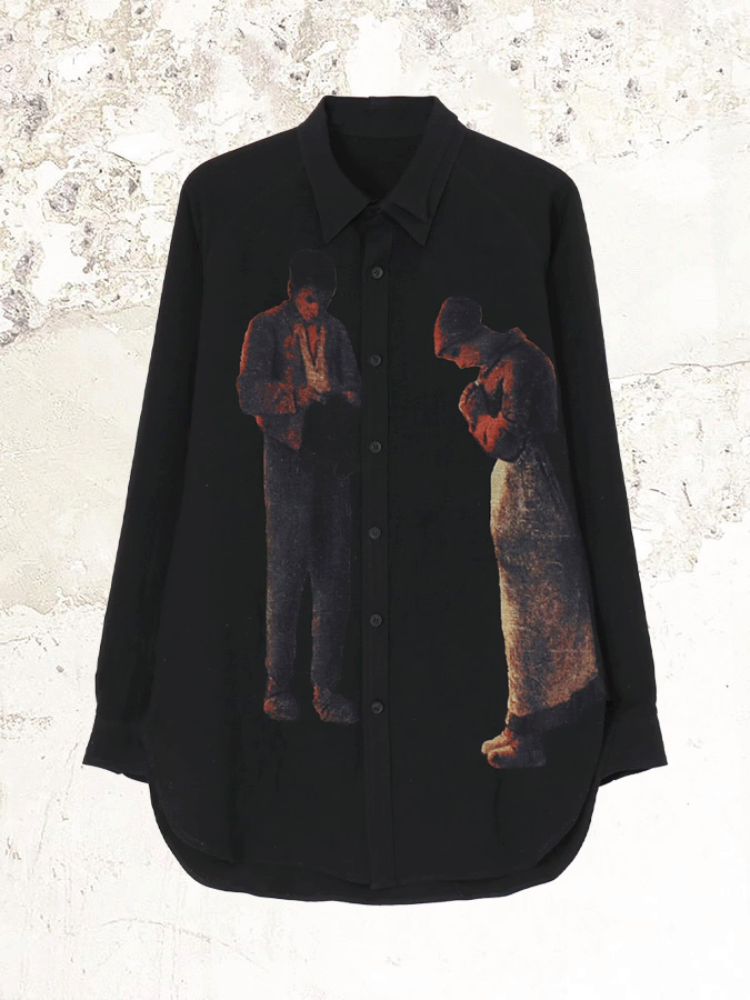 Yohji Yamamoto PATTERN DOUBLE COLLAR Shirt