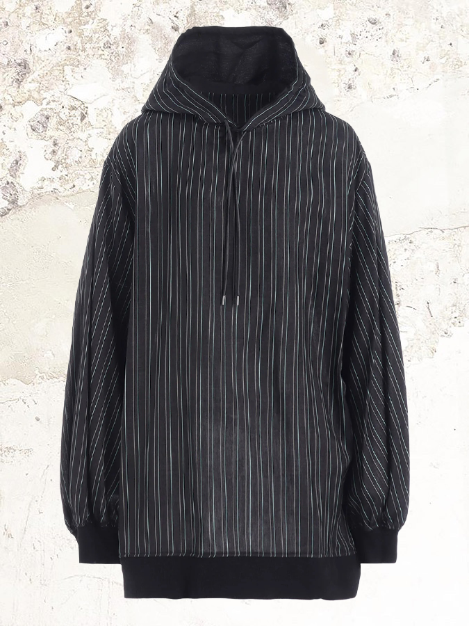 Yohji Yamamoto STRIPE  RELAXED S HOODIE
