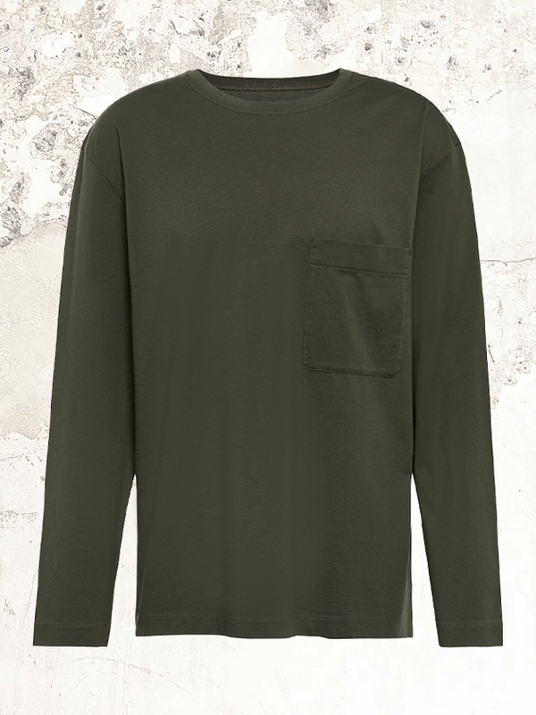 LEMAIRE LONG SLEEVE PATCH POCKET T-SHIRT