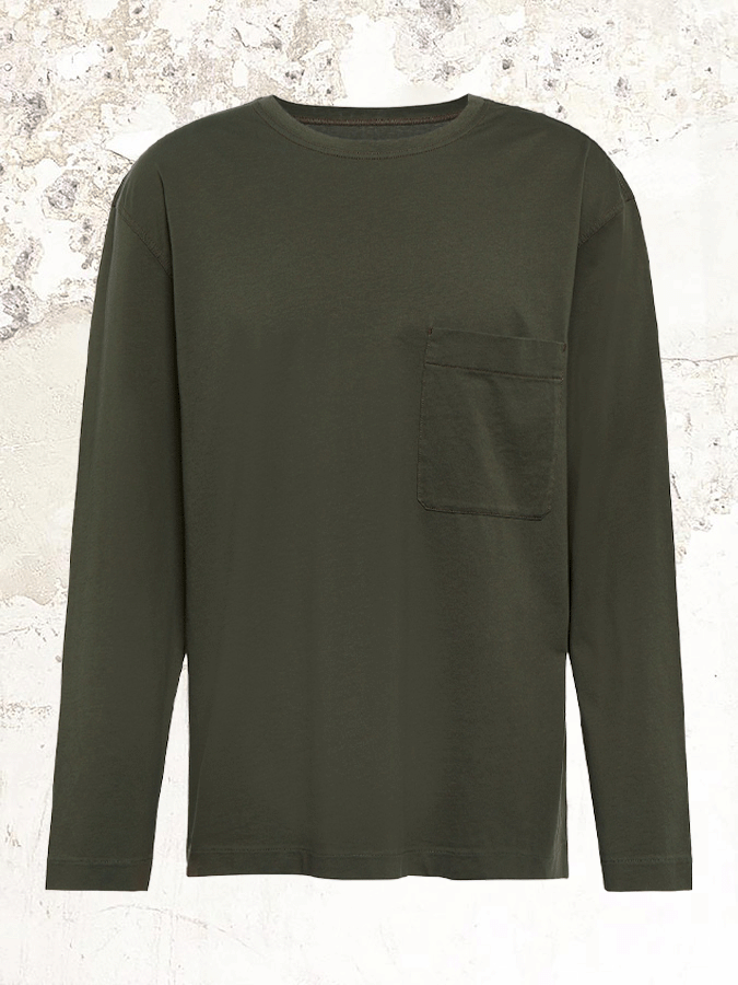 LEMAIRE LONG SLEEVE PATCH POCKET T-SHIRT