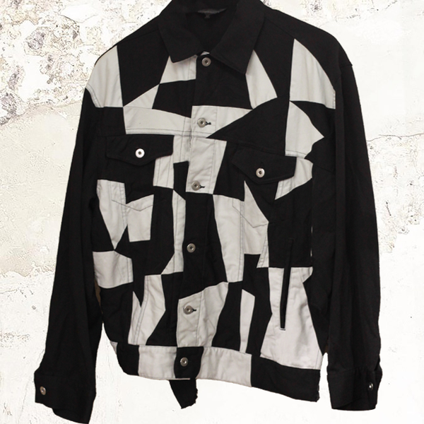 Black Comme des Garçons Panelled asymmetric jacket – MDE