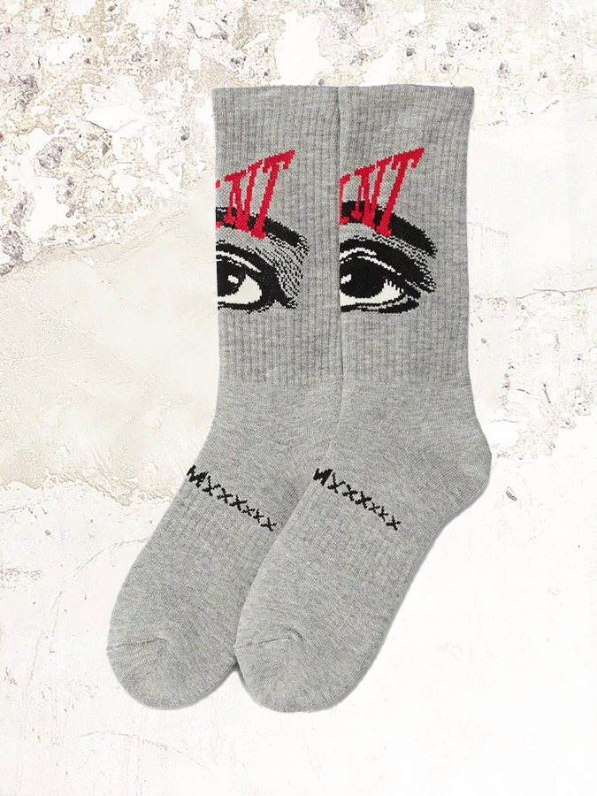 Saint Michael Eye-print logo socks