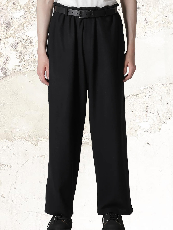 YOHJI YAMAMOTO BLACK SCANDAL HERRINGBONE DENIM Hose